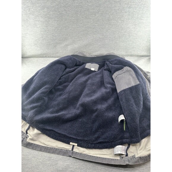 TIMBERLAND - Men's Gray Canvas Coat Field Chore Lined Jacket Size 14/Small - Picture 8 of 13